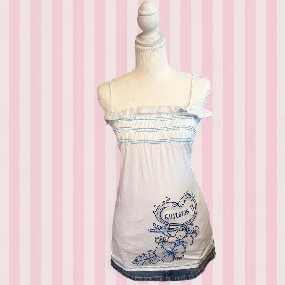 Del Sol Galveston TX Color-Changing Smocked Tube Cami Top